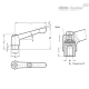 Регулируемая ручка рычажного типа GN 300-22-B5-SW ELESA+GANTER