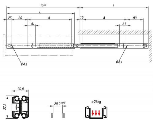 Направляющие K0778.20450 Kipp