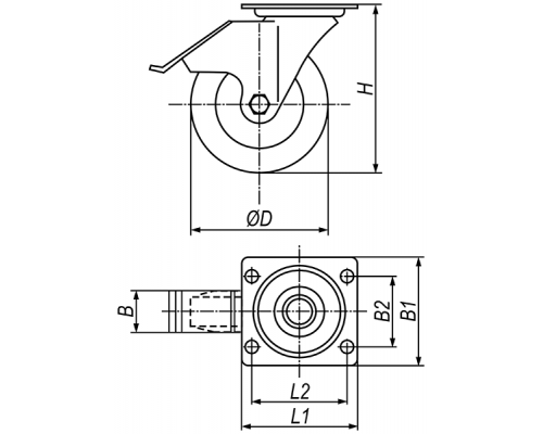 Колеса EM01ABP80X30 EMES