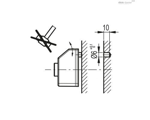 Индикатор DD51-E-RF-W2-SST-F.14-IP67-C1 (CE.99313-W2) ELESA+GANTER