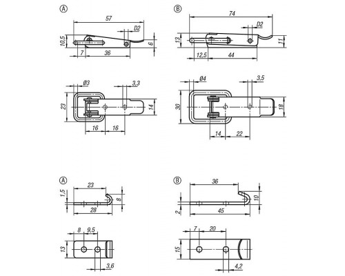 Защелка K0044.1330571 Kipp