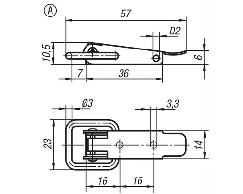 Защелка K0044.1330571 Kipp