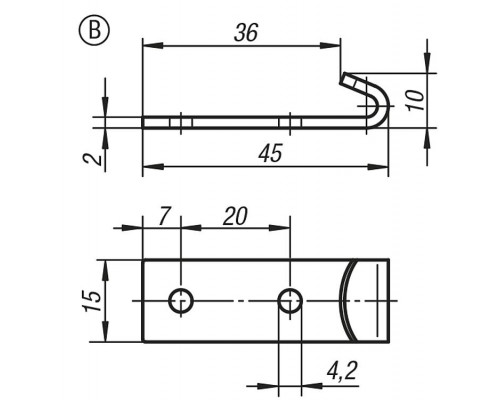 Защелка K0044.1330571 Kipp