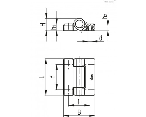 Петли CFM-PCN.70-AE-V0-B-M6 (149091) ELESA+GANTER