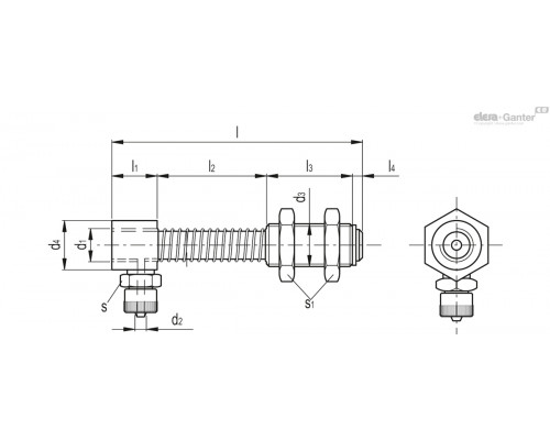 Крепление VPD-80-25-G1/8-FR (VV.42151) ELESA+GANTER