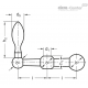 Трехшариковая ручка GN 10-102-B8-F ELESA+GANTER