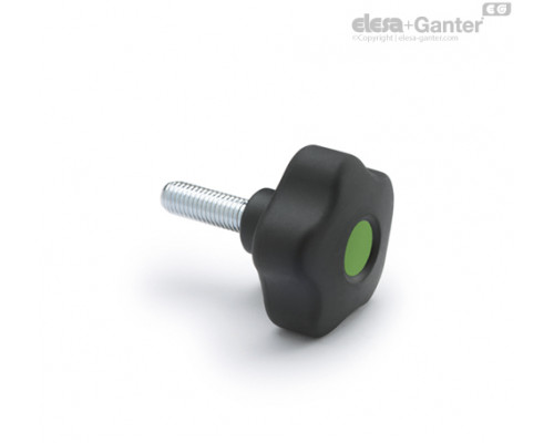 Лепестковая поворотная ручка VCT.77 p-M12x40-SOFT-C17 (170085-C17) ELESA+GANTER