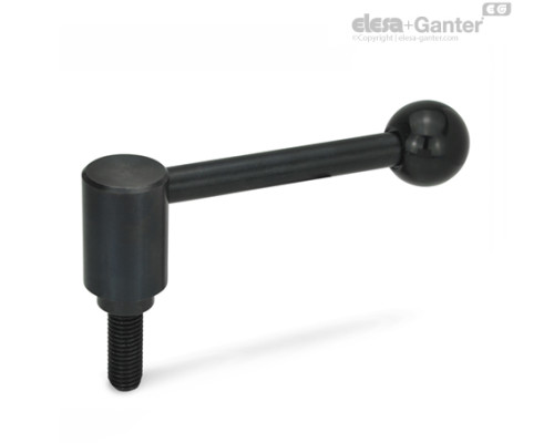 Ручка рычажного типа с функцией защиты GN 312-28-M12-63-D ELESA+GANTER Ручка рычажного типа с функцией защиты GN 312-28-M12-63-D ELESA+GANTER