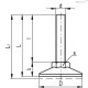 Регулируемая опора LX.60-SW24-AS-SST-M16x68 (531194) ELESA+GANTER