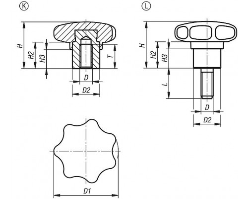 Ручка K1514.56312X60 Kipp