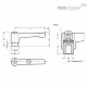 Плоская регулируемая ручка рычажного типа GN 302-78-M10-SW ELESA+GANTER