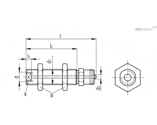 Крепление VPF-70-01-M5-F (VV.44001) ELESA+GANTER