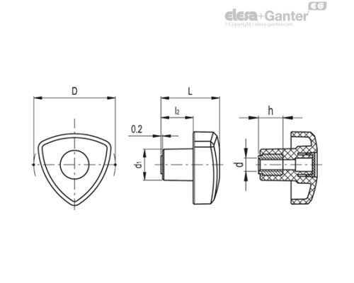 Ручка VTR.32 B-M5-C2 (83002) ELESA+GANTER