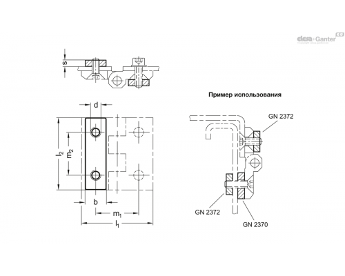 Пластина GN 2372-NI-30-MT ELESA+GANTER