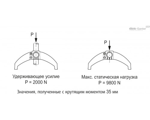 Двуногая опора BAS2-42-SST (419637) ELESA+GANTER