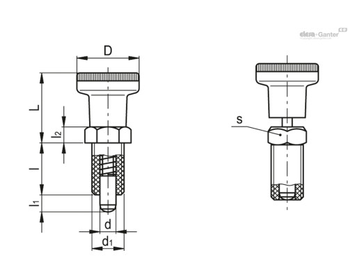 Штифт стопорный PMT.100-SST-5-M10x1-A-VD (194551) ELESA+GANTER Штифт стопорный PMT.100-SST-5-M10x1-A-VD (194551) ELESA+GANTER