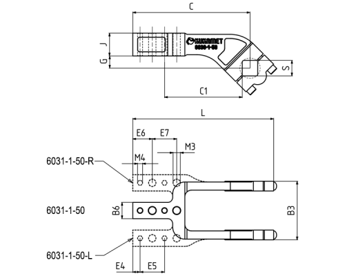 Прихваты 6031-1-50-R Kukamet