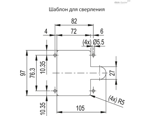 Замок CSMH-128-BK (421501) ELESA+GANTER