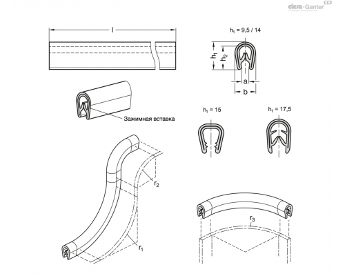 Профиль GN 2184-15-SW-20 ELESA+GANTER