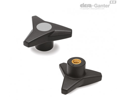 Трёхлепестковая ручка VB.839/80 B-M10-C3 (64675-C3) ELESA+GANTER