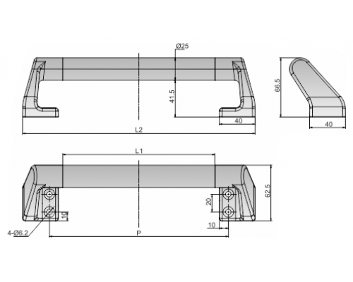 Ручка A40401.223B200W Алтервиа
