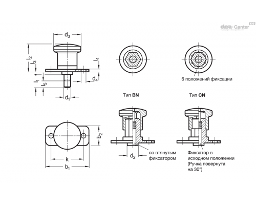 Штифт стопорный GN 822.12-4-10-BN ELESA+GANTER