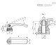 Шарнирная ручка LAC.80-SST-M6-R (33516) ELESA+GANTER