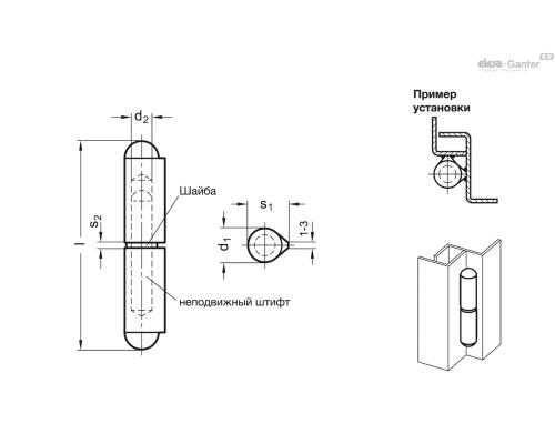 Петля GN 128.2-120-A4 ELESA+GANTER