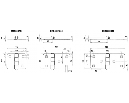 Петли SMB60X1065 EMES
