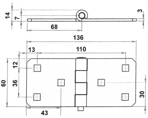Петли SMB60X1065 EMES