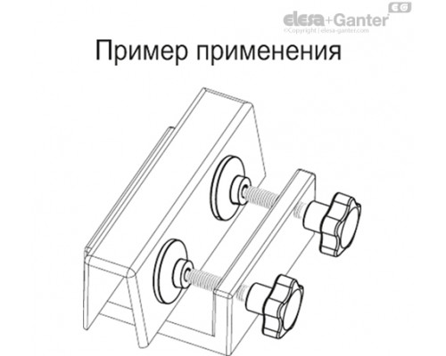 Лепестковая ручка с упорной накладкой фиксации VC.692/25 SST-p-M6x35-SV15 (164003) ELESA+GANTER