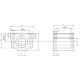 Линейный подшипник в сборе с корпусом TECHNIX SCS25-L-UU