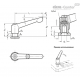 Регулируемая ручка рычажного типа GN 307-45-M6-OS ELESA+GANTER
