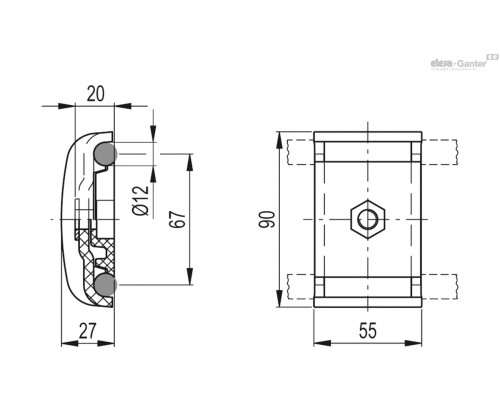 Зажим MPG-2C (419609) ELESA+GANTER