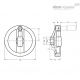 Маховик с откидной ручкой GN 322.7-200-B18-R ELESA+GANTER