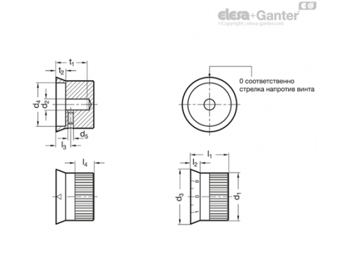 Ручка управления GN 723.4-34-B6-N ELESA+GANTER