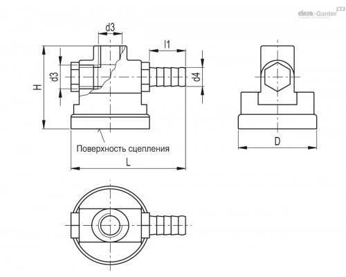Магнитная подставка FHB.1/4 (471251) ELESA+GANTER