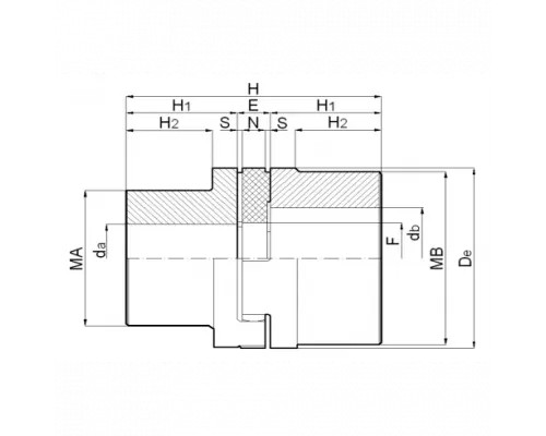 Полумуфта под расточку SGMA075 Sati