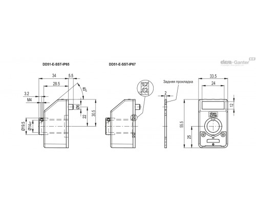 Индикатор DD51-E-SST-IP65-C3 (CE.99001) ELESA+GANTER