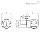 Грибовидная лепестковая ручка EBK.43 p-M6x16-C1-SOFT (245121-C1) ELESA+GANTER