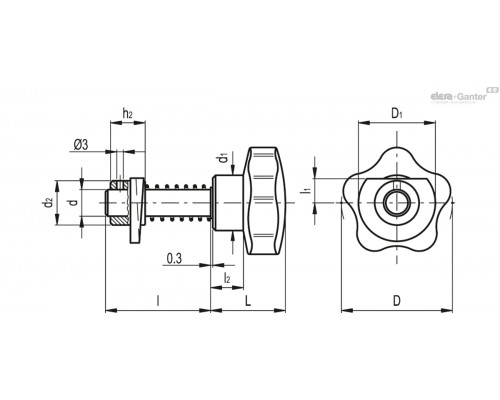 Пробойник VCK.50-24-D (68301) ELESA+GANTER