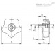 Лепестковая поворотная ручка VCHT.50 FP-AZ-M10 (168847) ELESA+GANTER