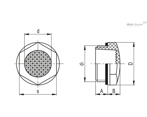 Смотровое стекло HFTX.20/PR-3/4 (13722) ELESA+GANTER