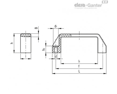Мостовидная ручка M.443/170-SH (37187) ELESA+GANTER