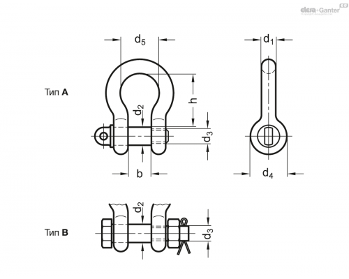 Хомут GN 585-6-A ELESA+GANTER