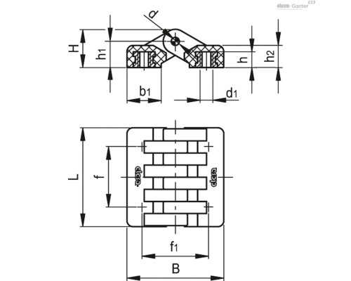 Петли CFA.97 B-M10 (422311) ELESA+GANTER