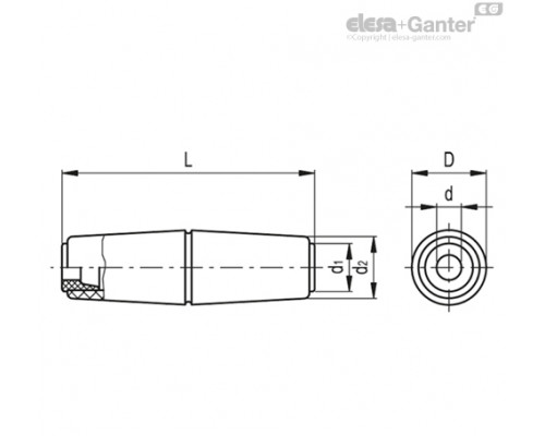 Вращающаяся ручка SI.134/105-7 (55711) ELESA+GANTER