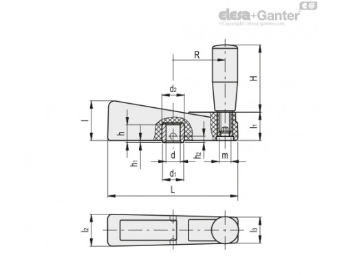Сбалансированная кривошипная рукоятка ME.95 (38201) ELESA+GANTER