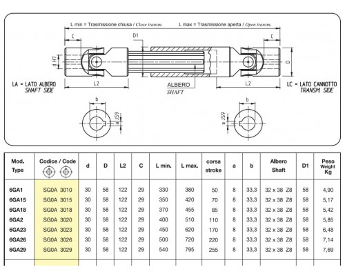 Карданное соединение SG0A 3023 MARIO FERRI