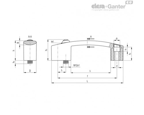 Ручка EBR.150-SWB-B-C (260571-C1) ELESA+GANTER